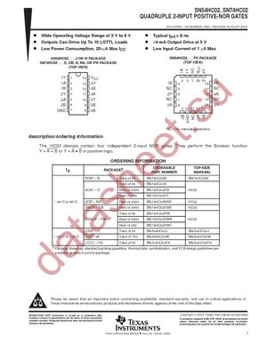 SN74HC02QDRG4Q1 datasheet  